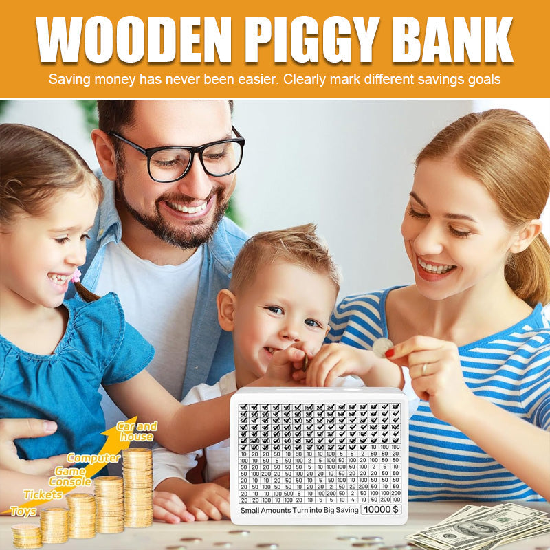 Exquisite Wooden Piggy Bank