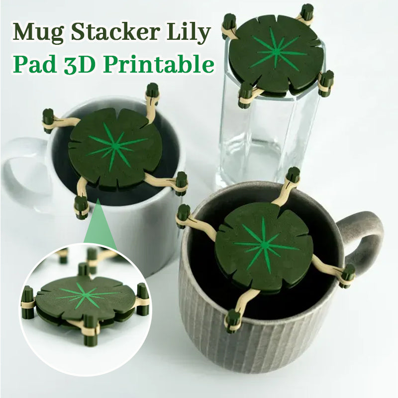 Mug Stacker Lily Pad 3D Printable