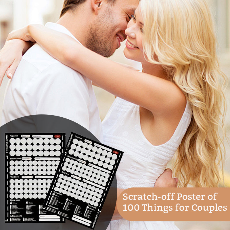 Scratch-off Poster of 100 Things for Couples