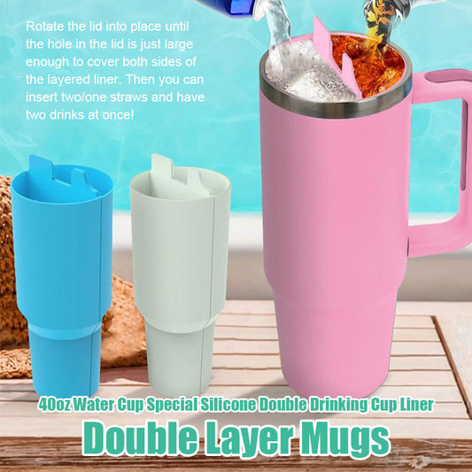 40oz Water Cup Special Silicone Double Drinking Cup Liner